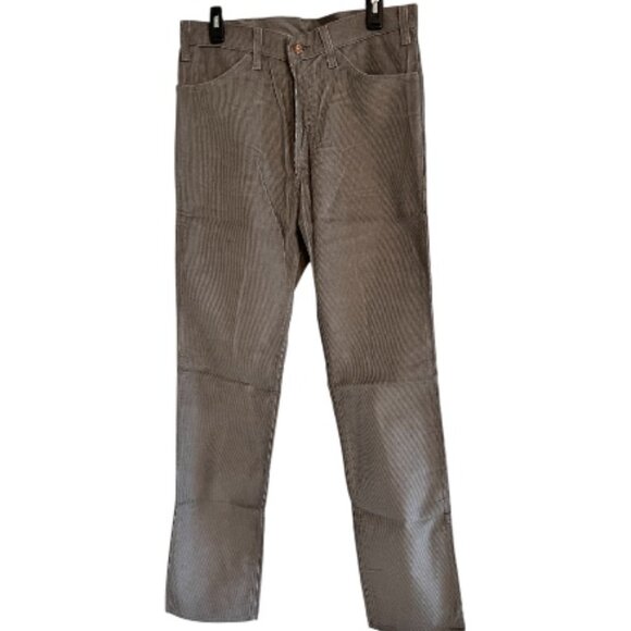 Vintage 1980s Levi's 519 Corduroy Pants Straight Leg Gray USA Made 34x36 NEW - Picture 2 of 6